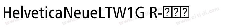 HelveticaNeueLTW1G R字体转换